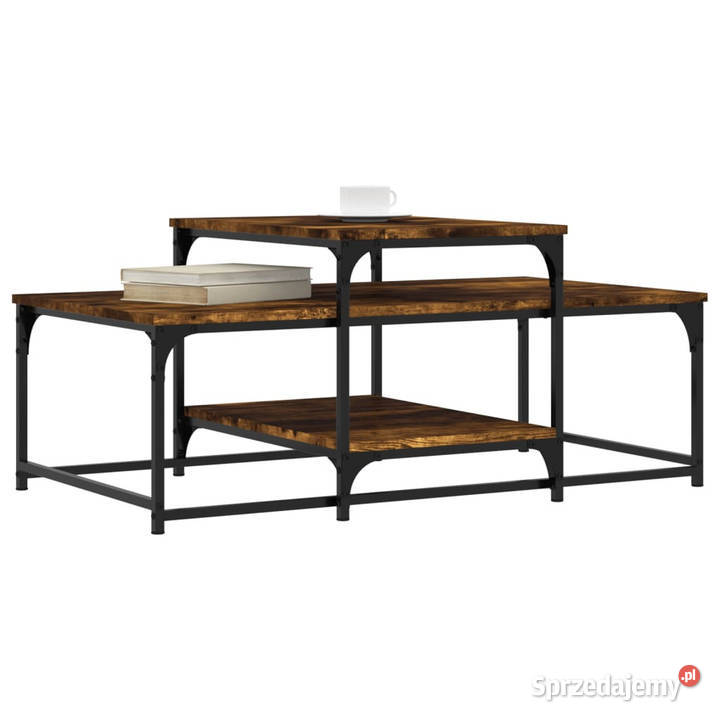 Stolik kawowy przydymiony dąb 102x60x45 WM835316 sprzedam