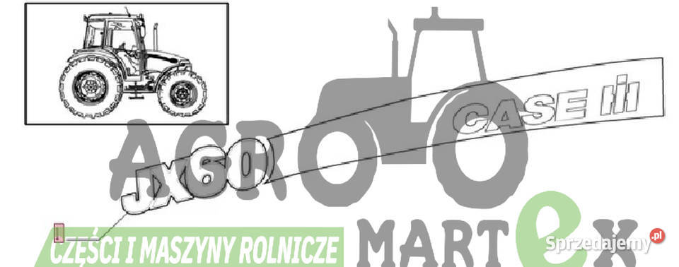 84192772 ZESTAW NAKLEJEK CASE JX60 CNH dolnośląskie Wichrów sprzedam