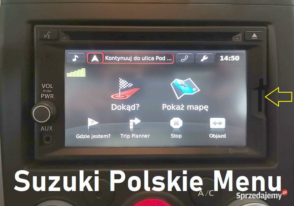 Suzuki Polskie Menu Garmin Fuji Vitara SX4 Swift Nawigacje GPS