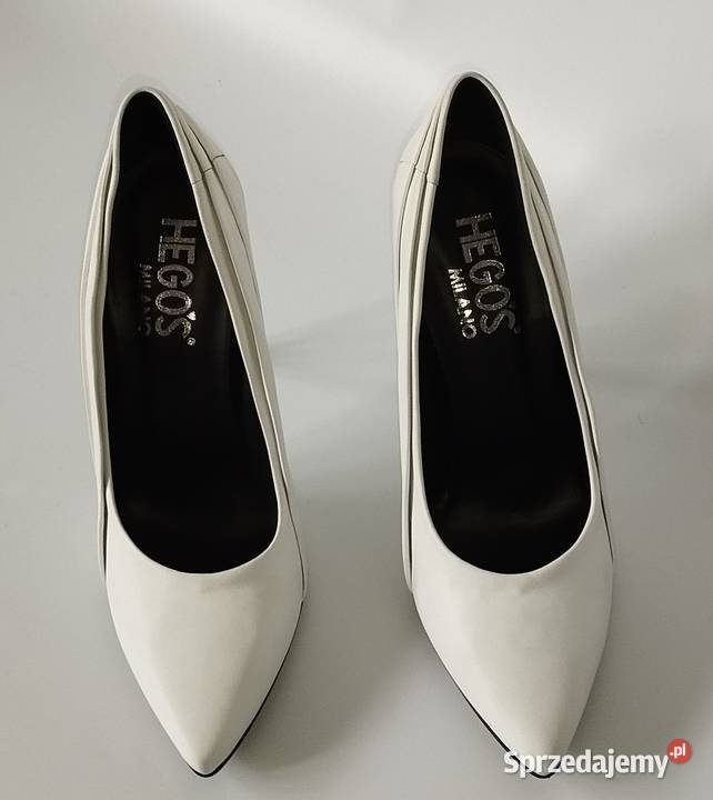 Białe szpilki Hegos Milano 39 Moda i Styl mazowieckie sprzedam