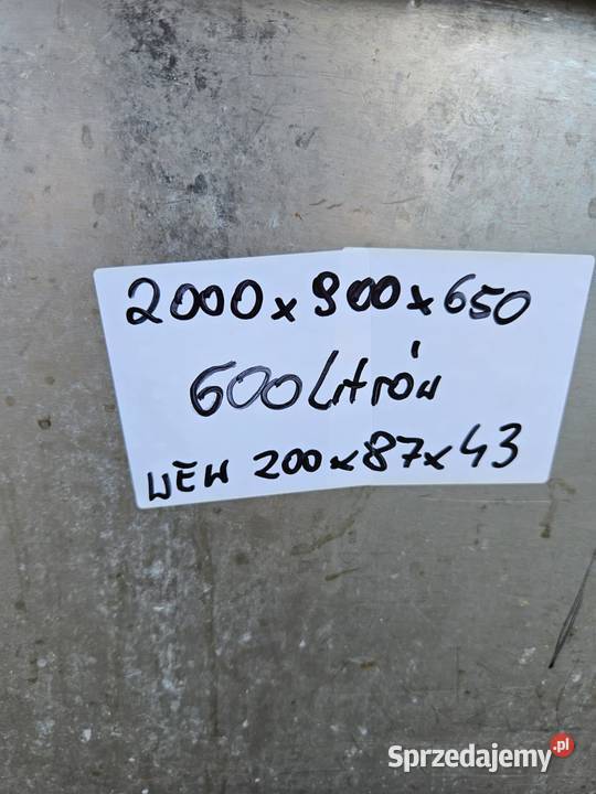 Wanna masarska 2000x900x650 sprzedam