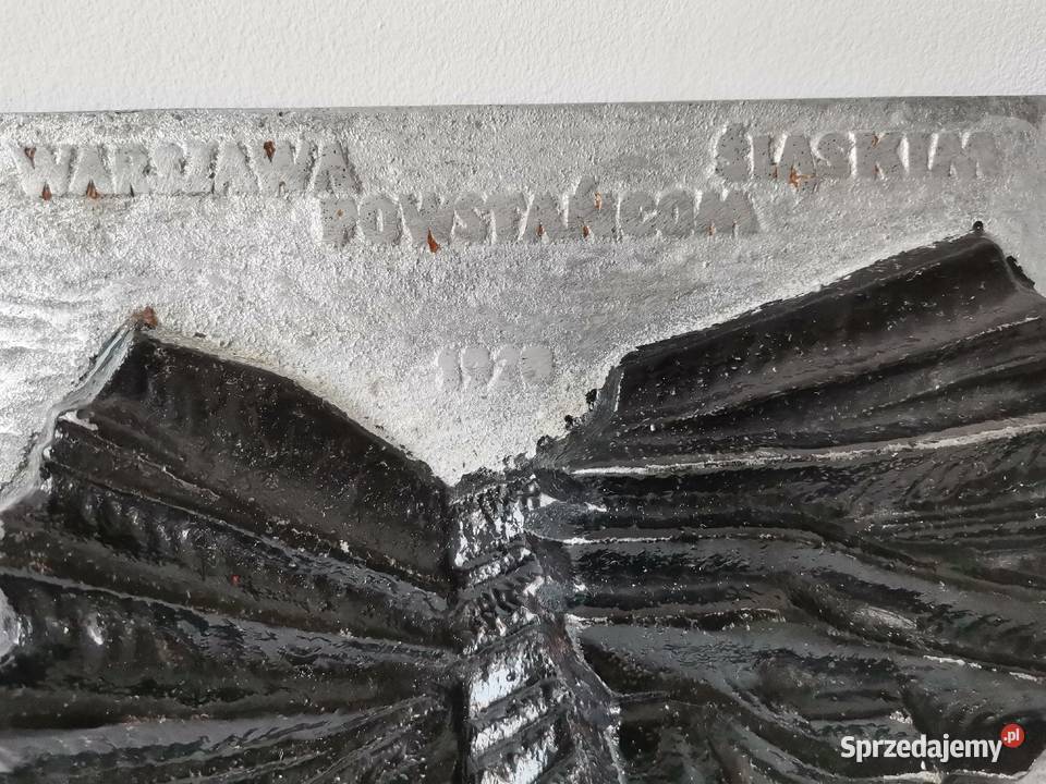 Stary wiszący odlew metalowy Pomnik Powstańców Katowice