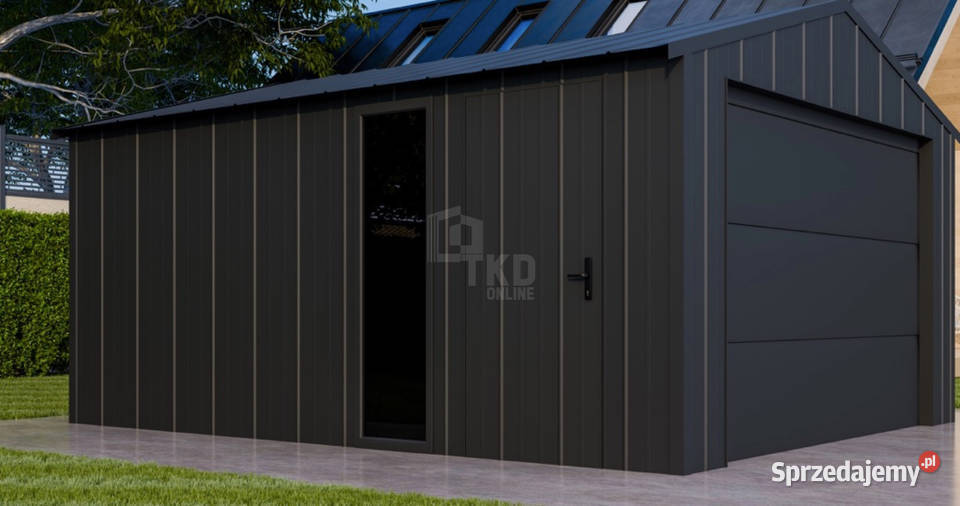 Garaż blaszany 4x6 brama segmentowa okno drzwi blacha Sieradz sprzedam