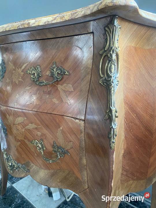 Komoda Boulle Brzuchatka Blat Marmur