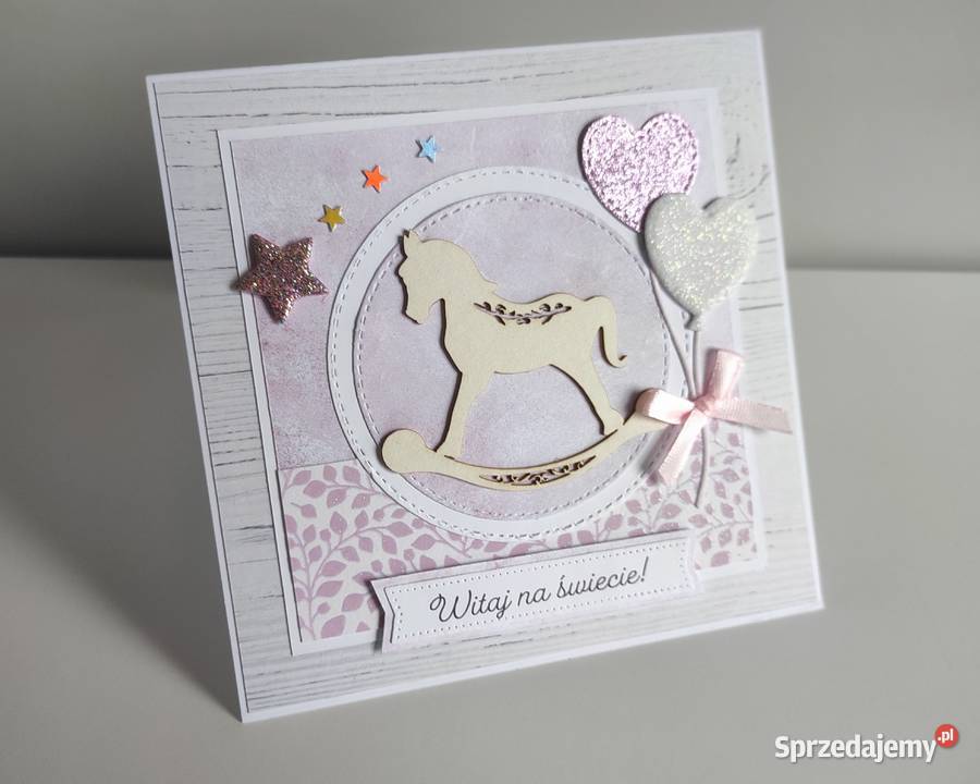 Kartka ręcznie robiona na narodziny dziecka Łódź sprzedam