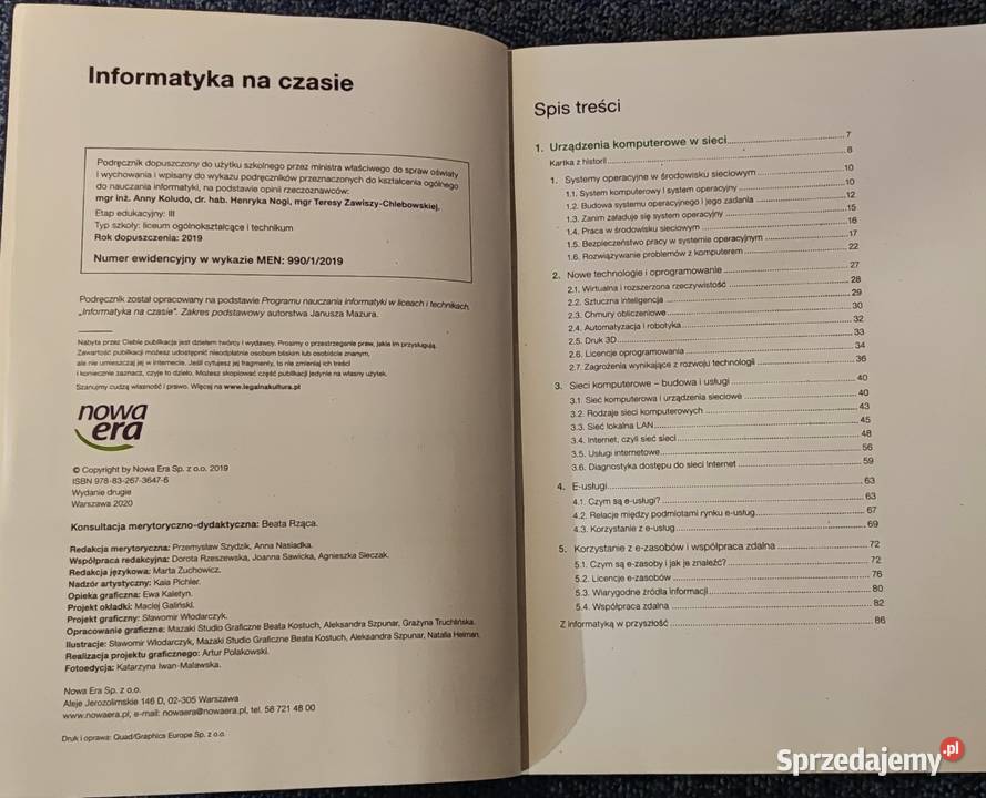 Informatyka na czasie 1 podręcznik liceum i Podręczniki Kultura i Rozrywka Krzepice sprzedam