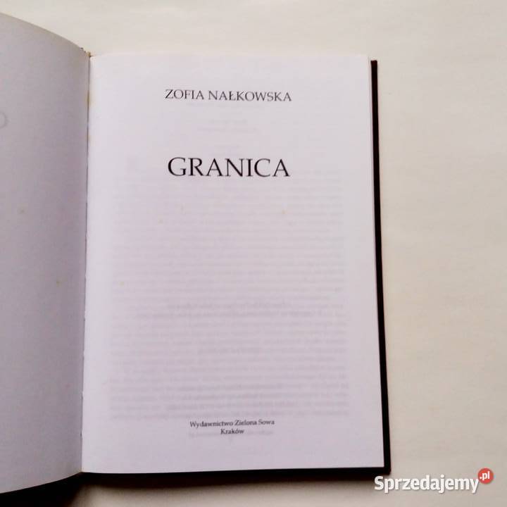 Zofia Nałkowska Granica poezja Proza i poezja Łódź