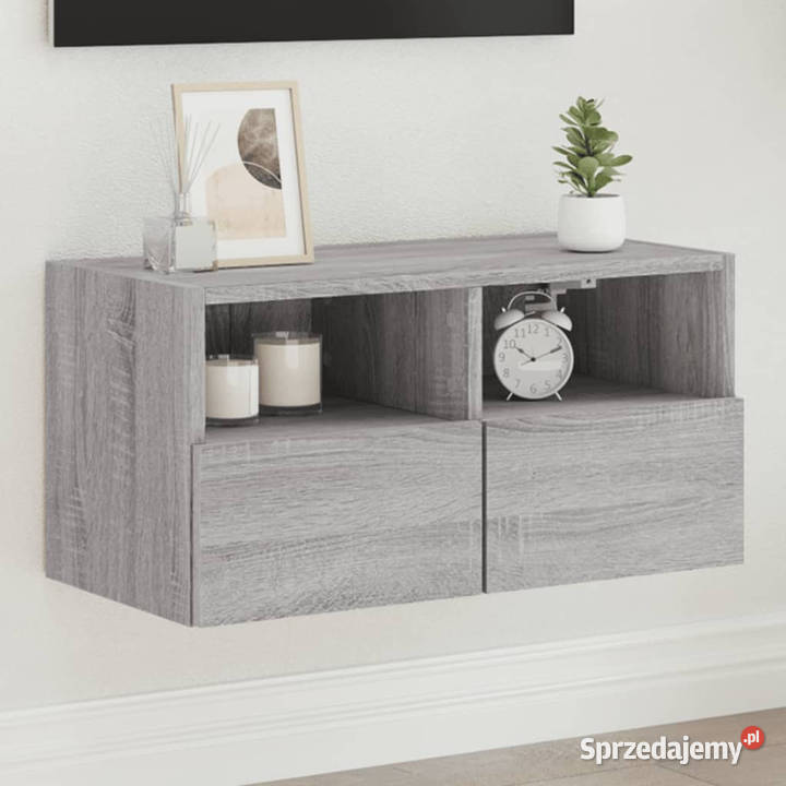 Ścienna szafka TV szary dąb sonoma 60x30x30 Warszawa