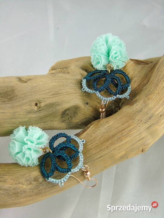 Kolczyki koronkoweróżne wzory kolory Wiśniowa sprzedam