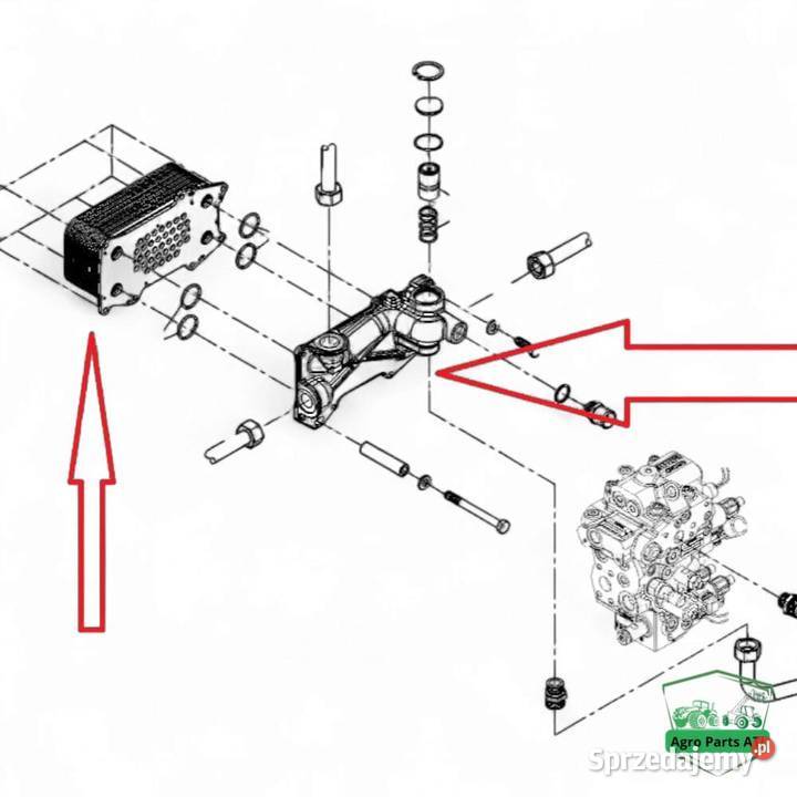 Nagrzewnica Płyta Złącza AGCO H218PP1510610 Kabina i karoseria podlaskie