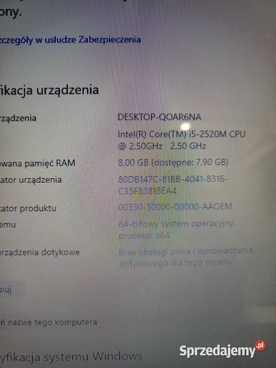 Laptop Dell 15 duża bateria Cięcina sprzedam