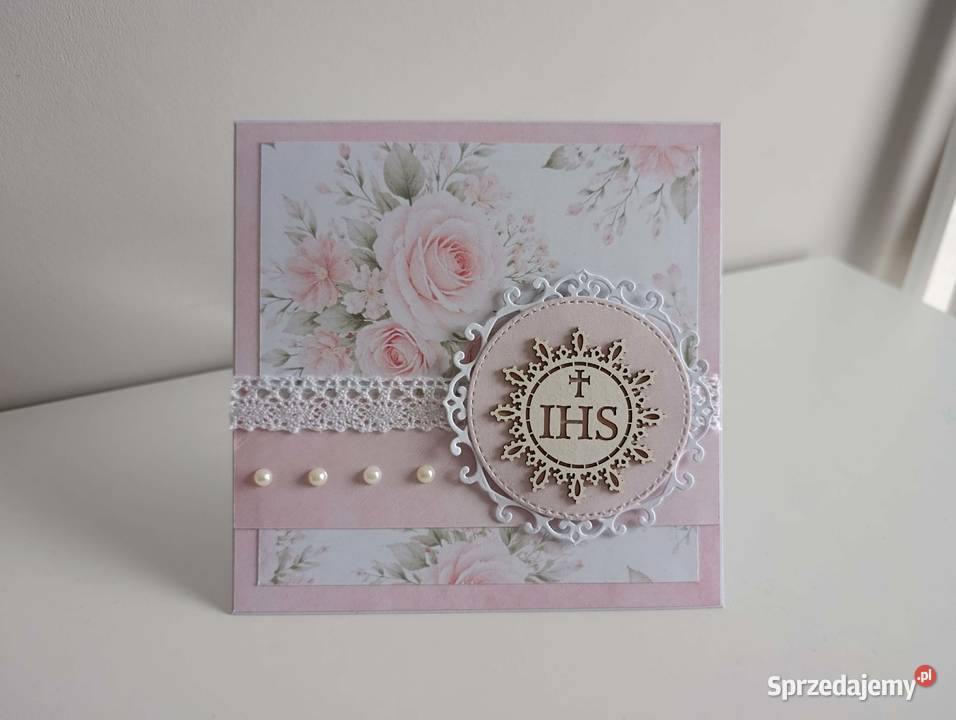 Kartka na Komunię Świętą ręcznie robiona Łódź