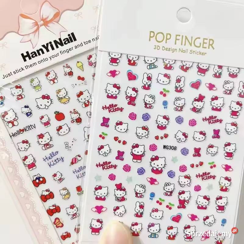 Naklejki na paznokcie tipsy manicure motyw hello Pozostałe dolnośląskie Wrocław