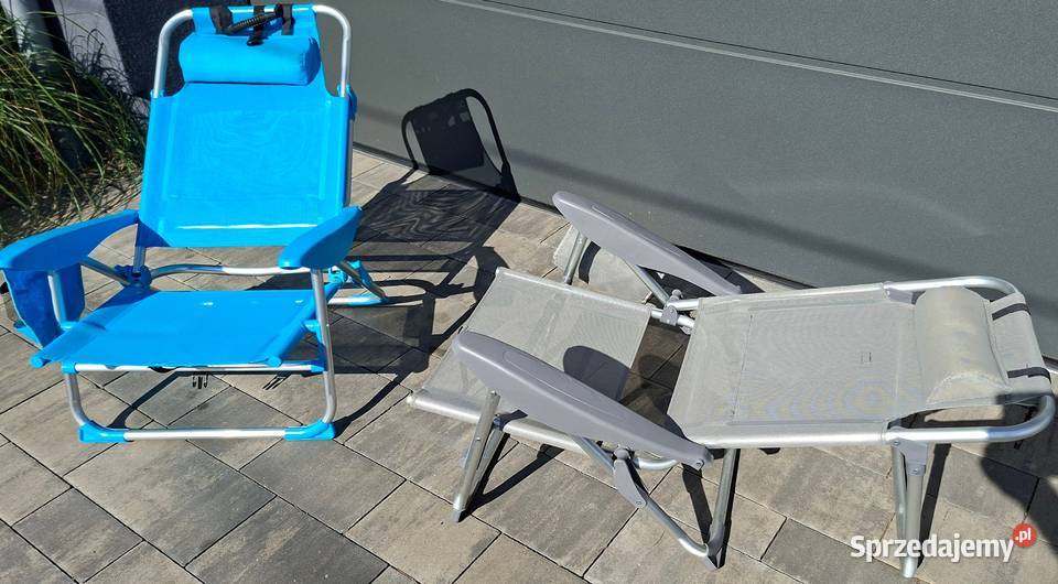 Sprzedam 2 leżaki aluminiowe niebieski szary Opole