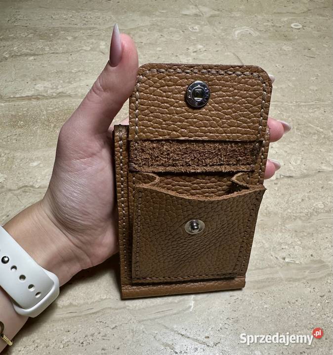 Portfel ręcznie szyty ze skóry naturalnej z mazowieckie Maciejowice sprzedam