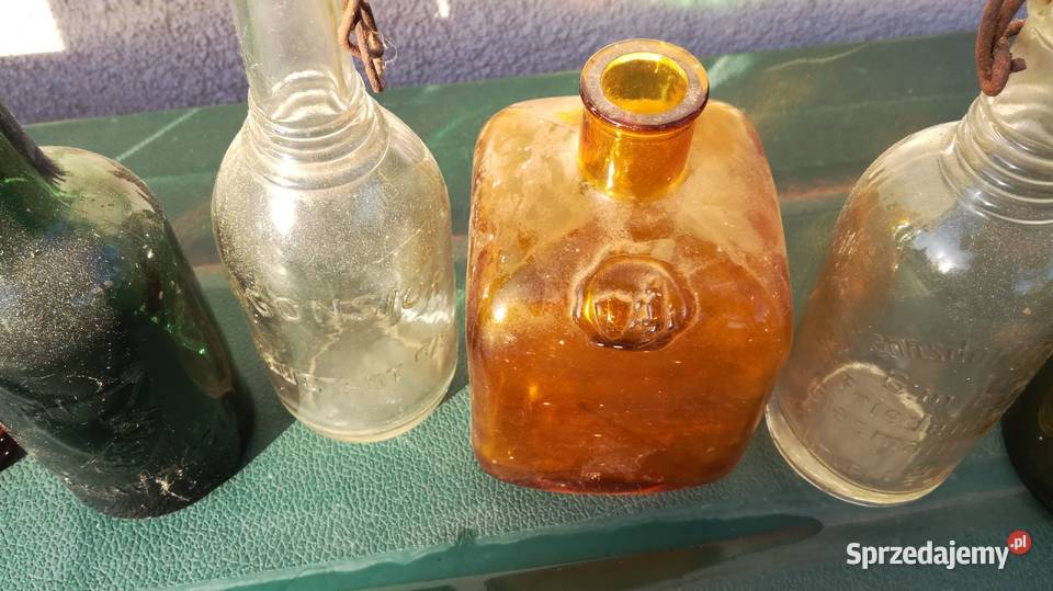 Stare butelki Porcelana i szkło Nysa