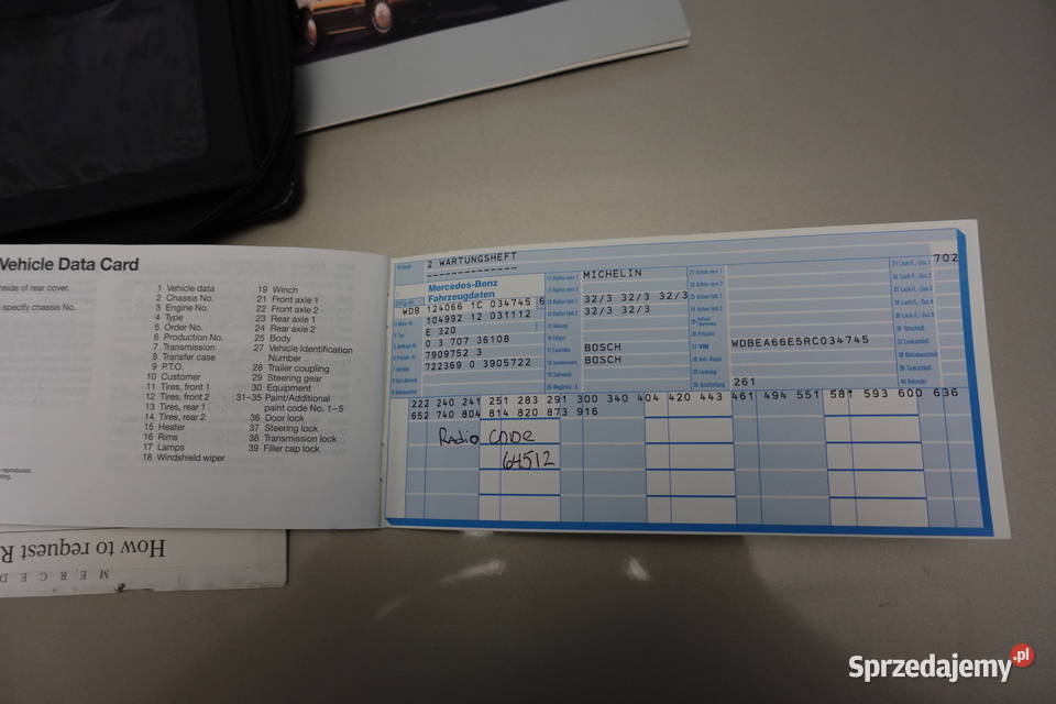 Mercedes A124 Cabrio 32 benzyna Super Baza Na automatyczna