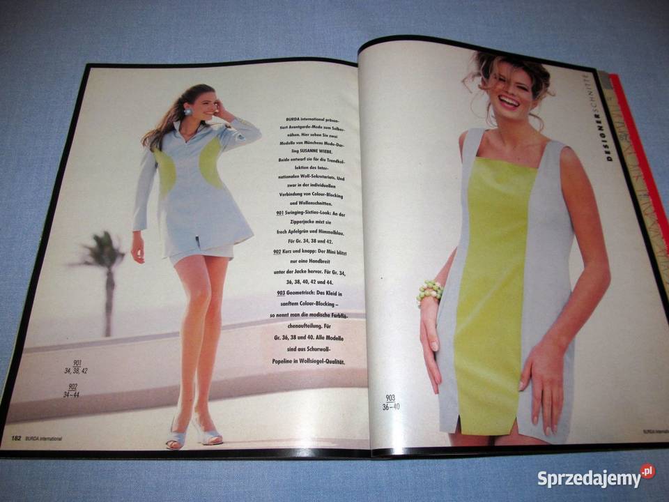 Burda International Wiosna 1992 moda szycie Skępe