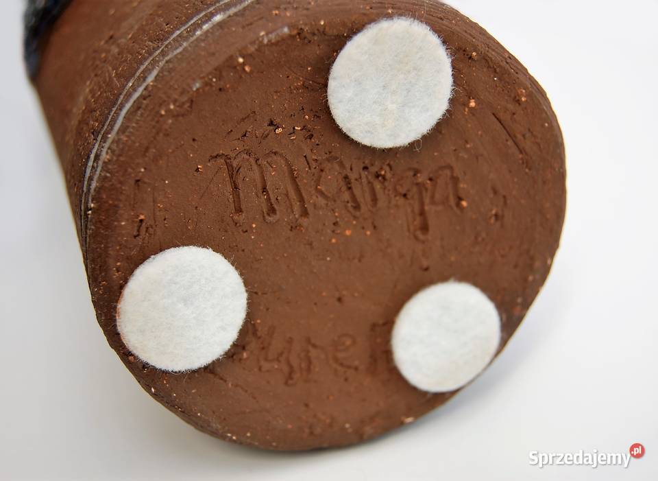 Wiking ozdobna butelka ceramiczna Marga odcienie brązowego Lublin