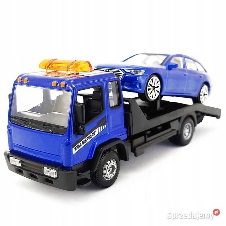 BURAGO METALOWY SAMOCHÓD Z LAWETĄ 143 NIEBIESKI Bburago