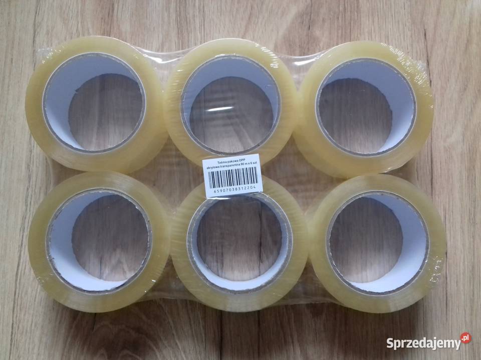 6x Taśmy pakowe przylepne przezroczyste 48mmx90m Bydgoszcz