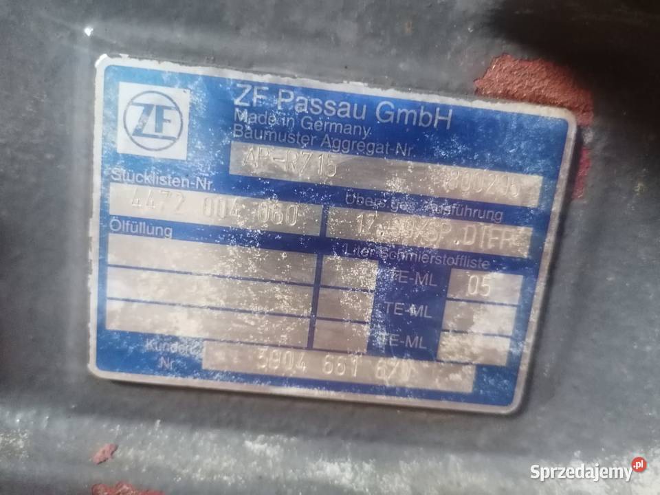 Oś napędowa AP715 Terex 834 SKL Wilkowo sprzedam