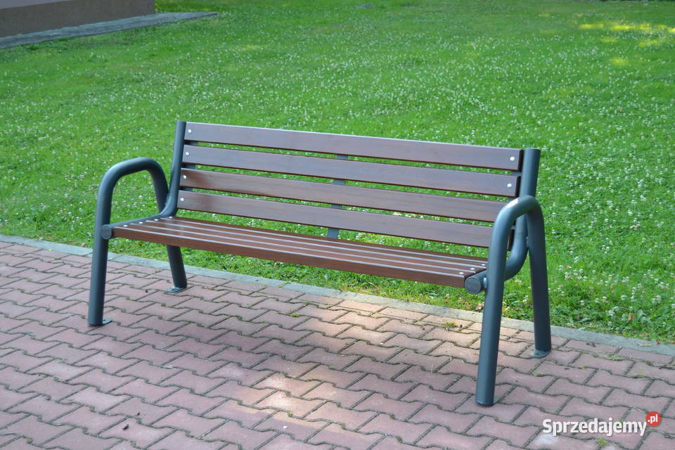 Ławka podłokietnik miejska ogrodowa stalowa Ławy i ławki podkarpackie Targowiska