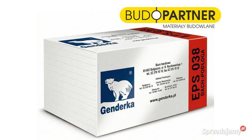 Styropian podłogowy Genderka EPS 038 DACHPODŁOGA Legnica