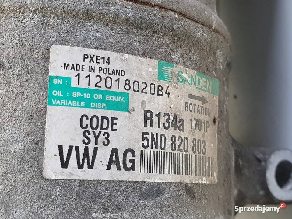 SPRĘŻARKA KLIMATYZACJI VW Polo V 16 TDI pompa osobowe Rudka