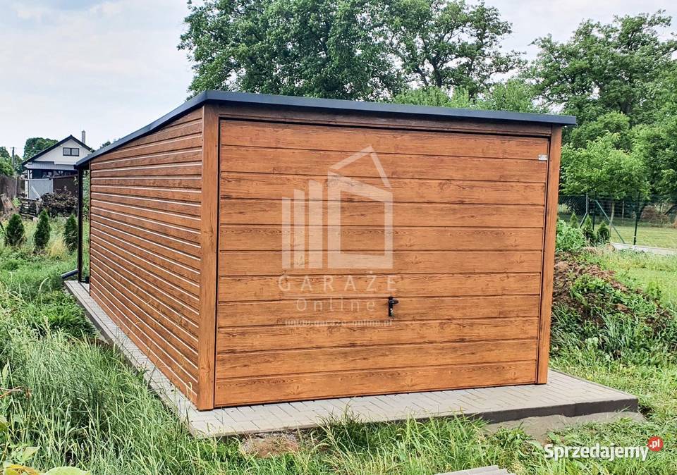 GARAŻ BLASZANY 3m x 6m spad tył Brama wiata Tarnów