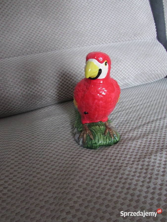 ceramiczna figurka ozdoba papuga mówi hello sprzedam