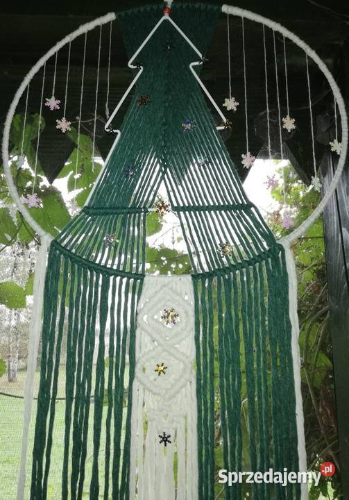 Choinka makrama święta Bożenarodzenie zieleń