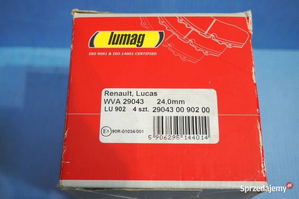 Klocki hamulcowe WVA 29043 Lumag kujawsko-pomorskie Włocławek