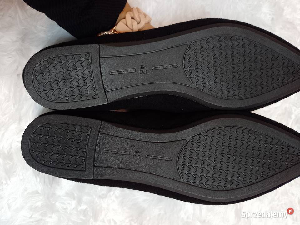 4142 Czarne baleriny biznesowe NOWE czarny Balerinki małopolskie Kraków