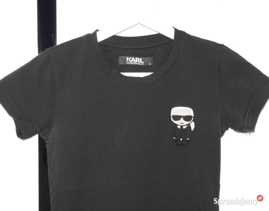Karl Lagerfeld świetna koszulka haftowane logo Wrocław