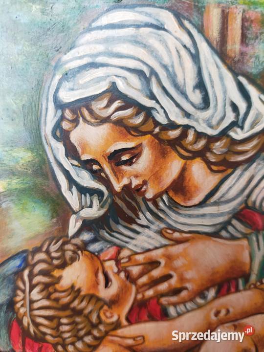 Ikona Matki Bożej Karmiącej Malarstwo Siedlce sprzedam