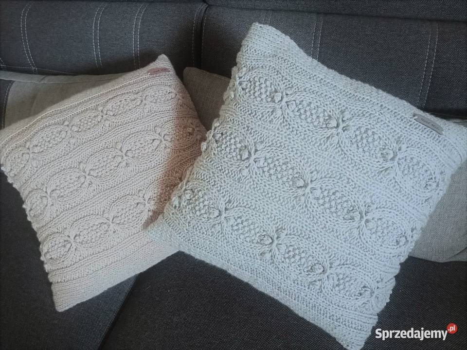 Poduszka dekoracyjna jasny popiel hand made Jerzykowo