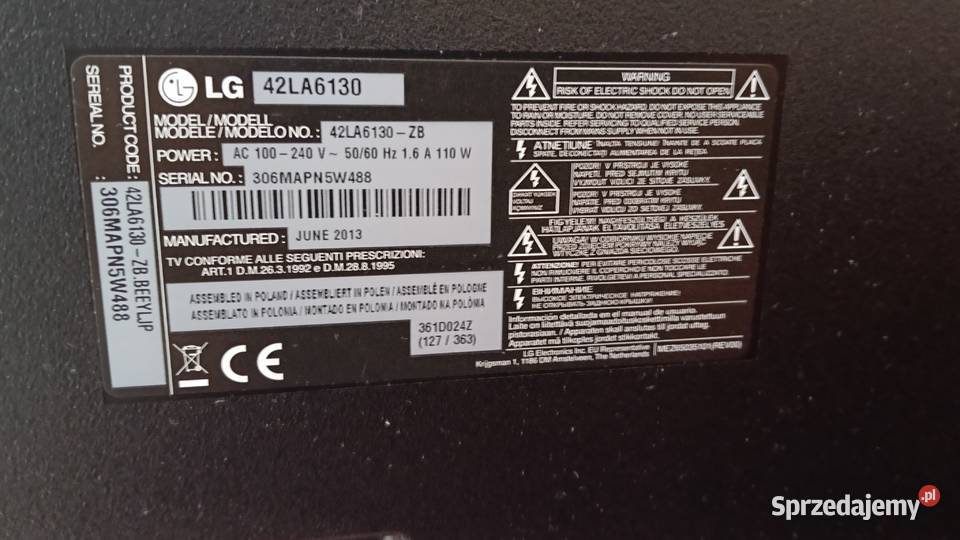 Telewizor LG 42 cale 3D AGD Brzozów