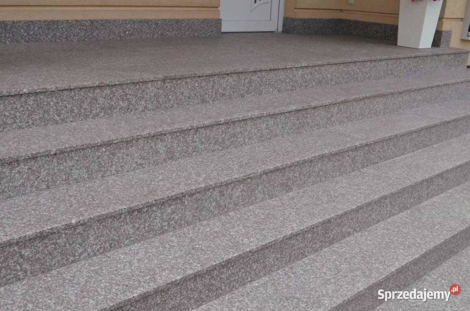 Komplet Stopnica i podstopnica granitowa brąz
