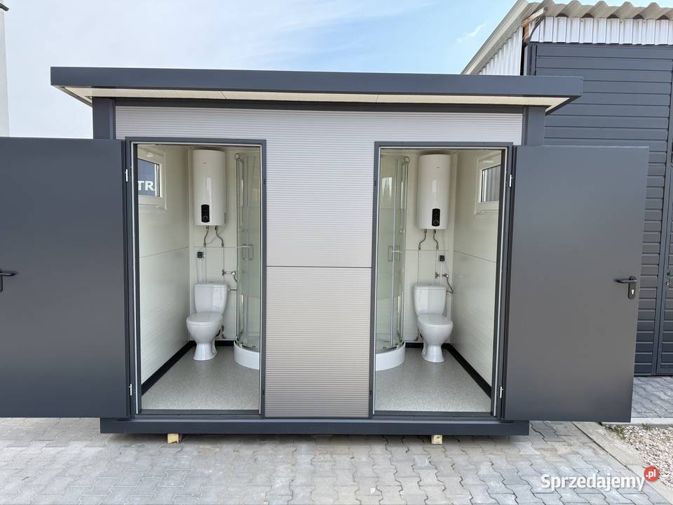 Kontener sanitarny pawilon łazienka WC kemping