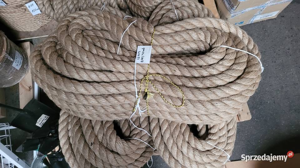Piękna lina jutowa 20mm duża rolka 100mb Gdańsk