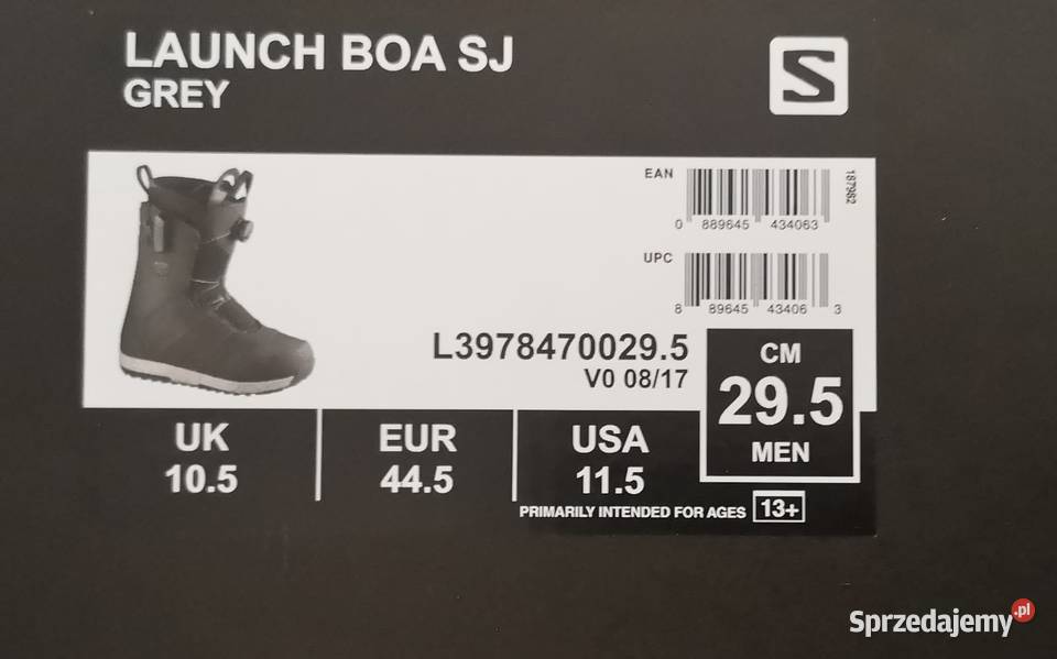 Buty Snowboardowe Launch Boa SJ Grey 105 UK 445 Kraków