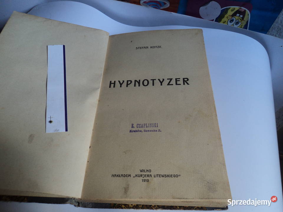 Hypnotyzer Stefan Kotze 1910r Antykwariat Nowy Sącz