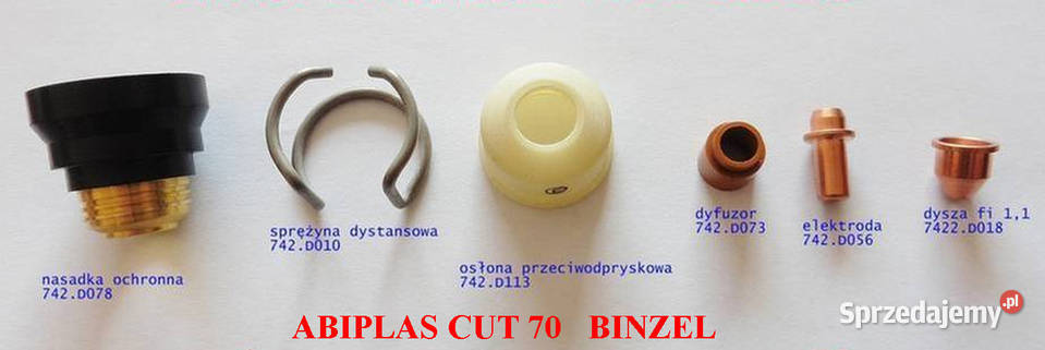 Czesci PLAZMA ABIPLAS CUT 70 Binzel
