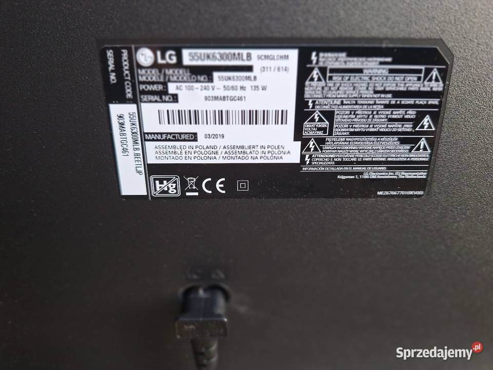 Telewizor LG 55 warmińsko-mazurskie sprzedam