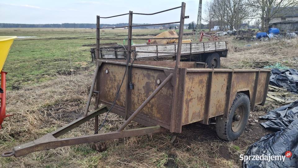 Dwukółka przyczepka rolnicza ciągnikowa nieuszkodzony Chorzele