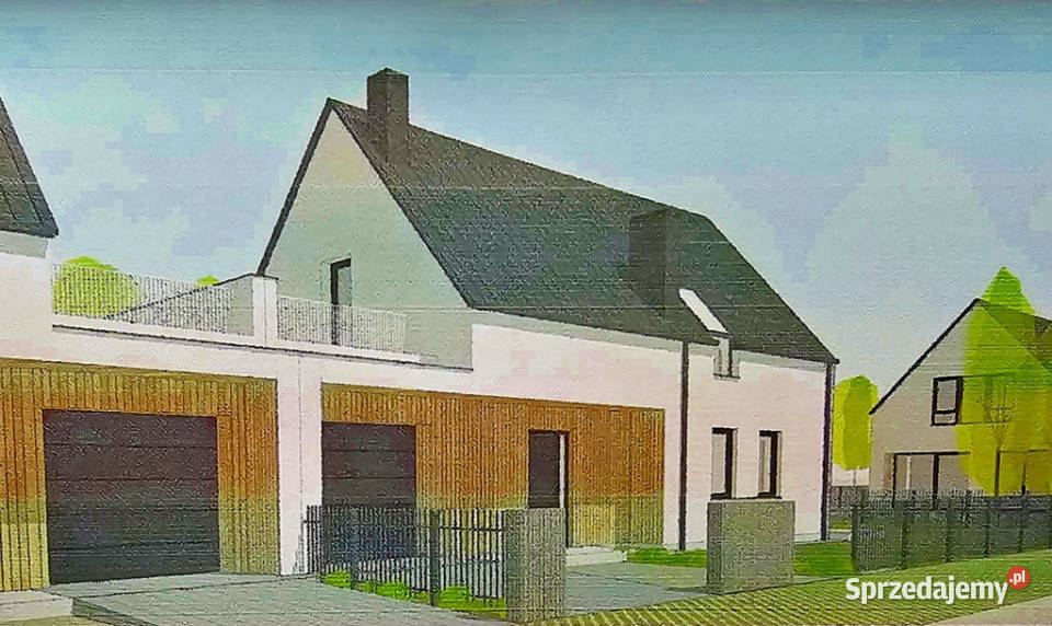 Działka z projektem na dwa domy dwulokalowe