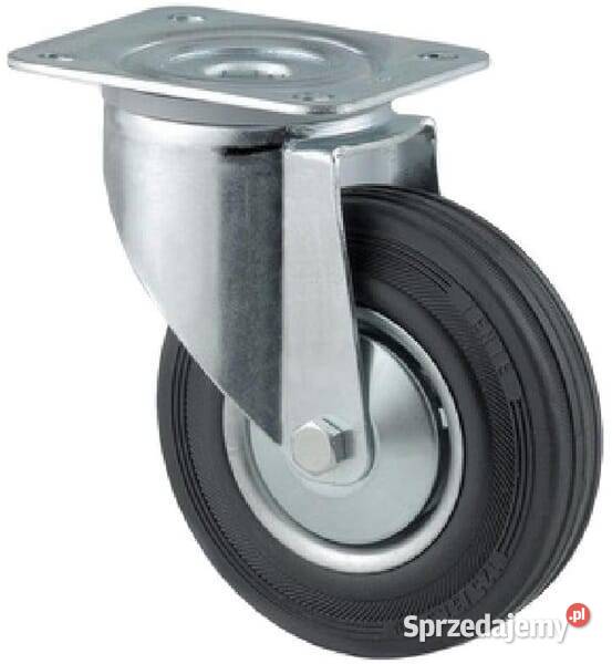 Koła skrętne z czarnymi oponami gumowymi Kamionna