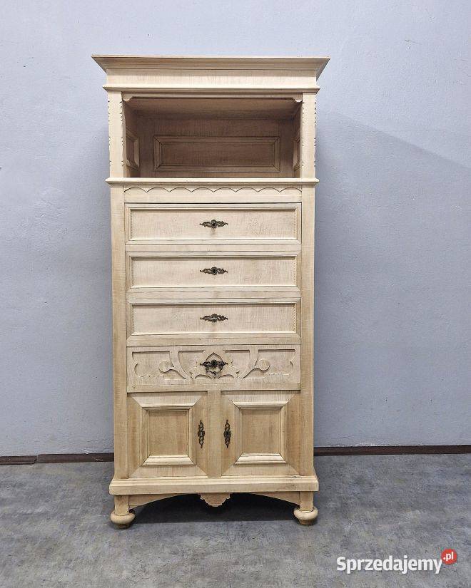 Ładny Dębowy Słupek Secesyjny AntykiMarki Marki