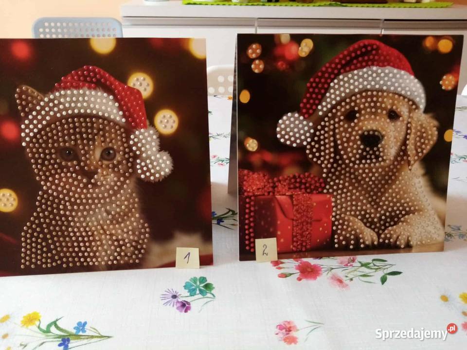 Kartki Bożonarodzeniowe z scenką haft diamentowy Jarocin